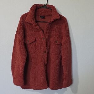 32 Degrees Burgundy Teddy Jacket